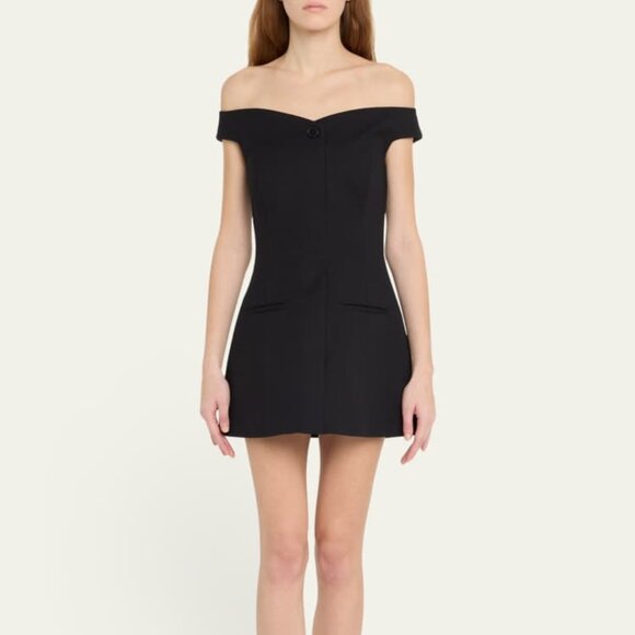 Sir Australia - Sandrine Off-Shoulder Mini Dress - Black - Size 4 (US 12) - Picture 1 of 2